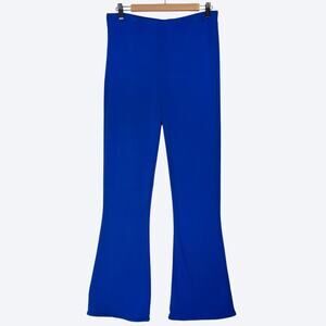 Simon Miller Whitsett Pant Women's L Flare 70s Retro Blue Knit Bell Bottom